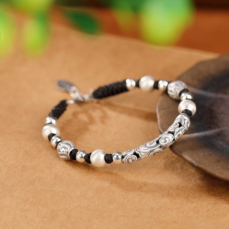 Pulsera Tibetana de Nube Auspiciosa en Cobre y Plata Tibetan Copper & Silver Auspicious Cloud Bracelet