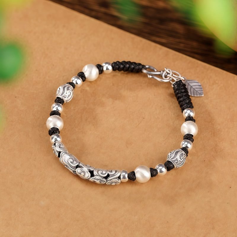 Pulsera Tibetana de Nube Auspiciosa en Cobre y Plata Tibetan Copper & Silver Auspicious Cloud Bracelet