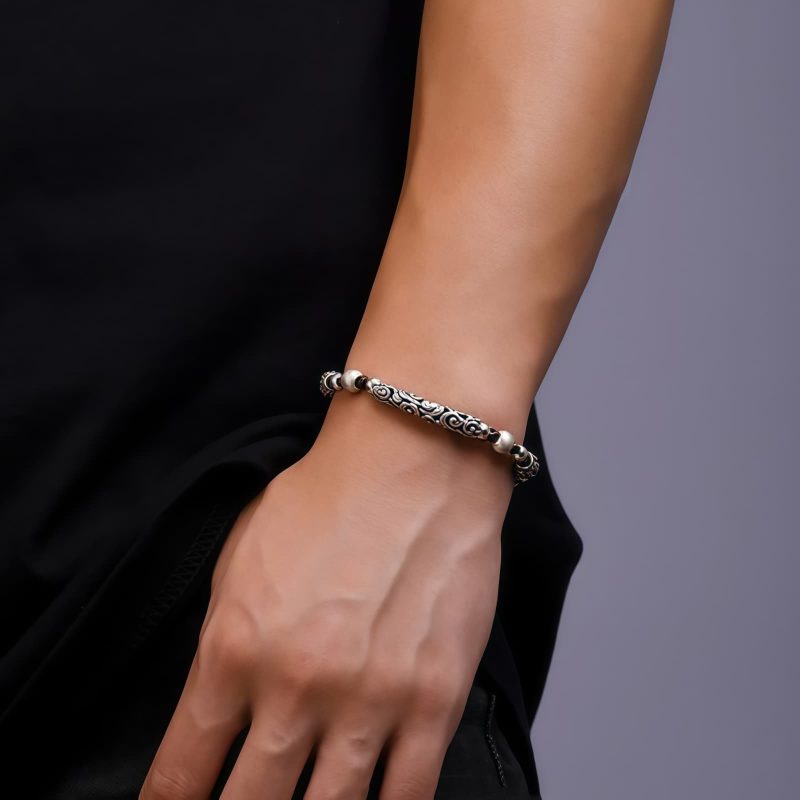 Pulsera Tibetana de Nube Auspiciosa en Cobre y Plata Tibetan Copper & Silver Auspicious Cloud Bracelet