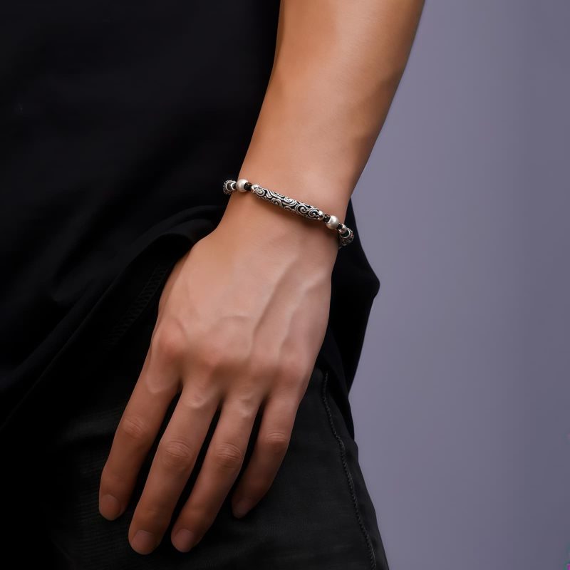 Pulsera Tibetana de Nube Auspiciosa en Cobre y Plata Tibetan Copper & Silver Auspicious Cloud Bracelet