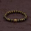 Pulsera de Mantra Budista con Piedra Natural Tibetana Tibetan Natural Stone Buddha Mantra Bracelet