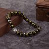 Pulsera de Mantra Budista con Piedra Natural Tibetana Tibetan Natural Stone Buddha Mantra Bracelet