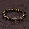 Pulsera de Mantra Budista con Piedra Natural Tibetana Tibetan Natural Stone Buddha Mantra Bracelet