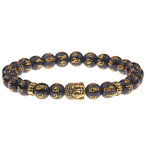 Pulsera de Mantra Budista con Piedra Natural Tibetana Pulsera de Mantra Budista con Piedra Natural Tibetana