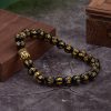 Pulsera de Mantra Budista con Piedra Natural Tibetana Tibetan Natural Stone Buddha Mantra Bracelet