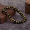 Pulsera de Mantra Budista con Piedra Natural Tibetana Tibetan Natural Stone Buddha Mantra Bracelet