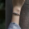 Pulsera de Loto de Cobre Tibetana con Om Mani Padme Hum Tibetan Copper Lotus Bracelet with Om Mani Padme Hum