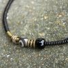 Pulsera Tibetana de Doble Vueltas con Dzi para la Calma Tibetan Dzi Bead Double Wrap Calm Bracelet