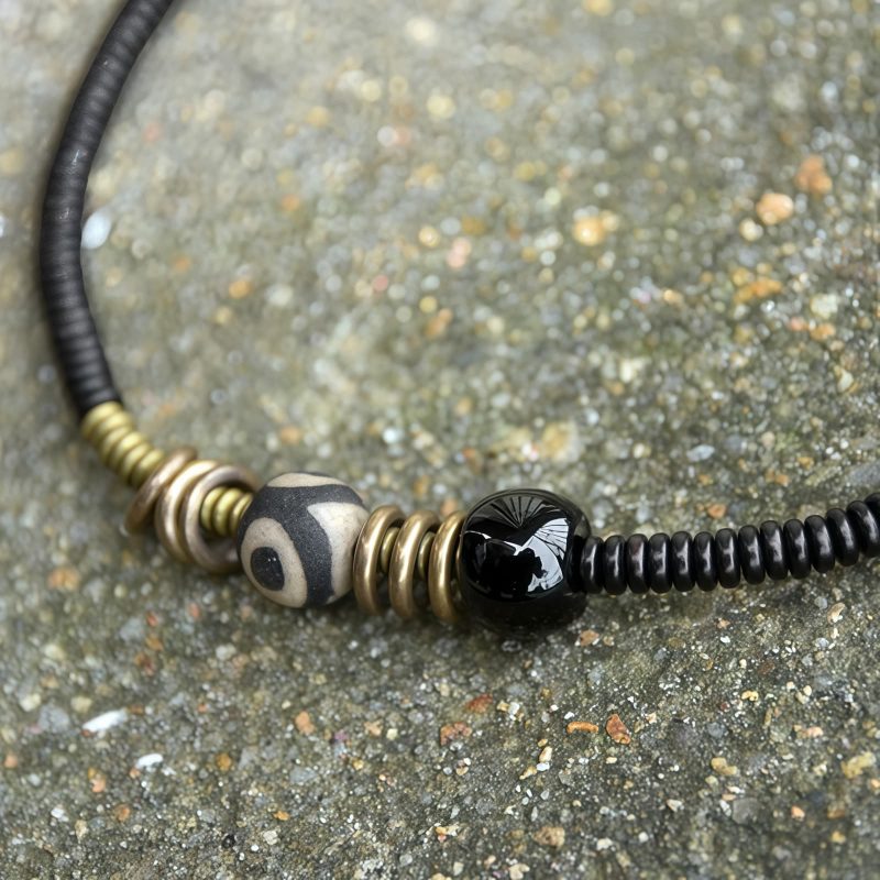 Pulsera Tibetana de Doble Vueltas con Dzi para la Calma Tibetan Dzi Bead Double Wrap Calm Bracelet