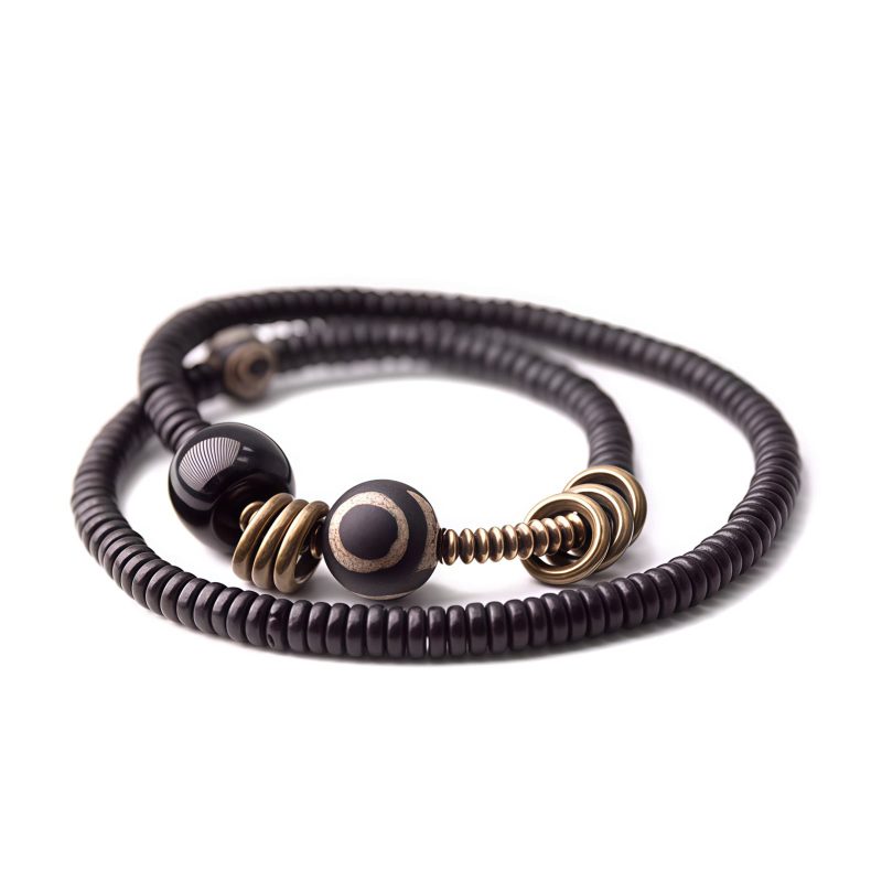 Pulsera Tibetana de Doble Vueltas con Dzi para la Calma Tibetan Dzi Bead Double Wrap Calm Bracelet