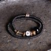 Pulsera Tibetana de Doble Vueltas con Dzi para la Calma Tibetan Dzi Bead Double Wrap Calm Bracelet