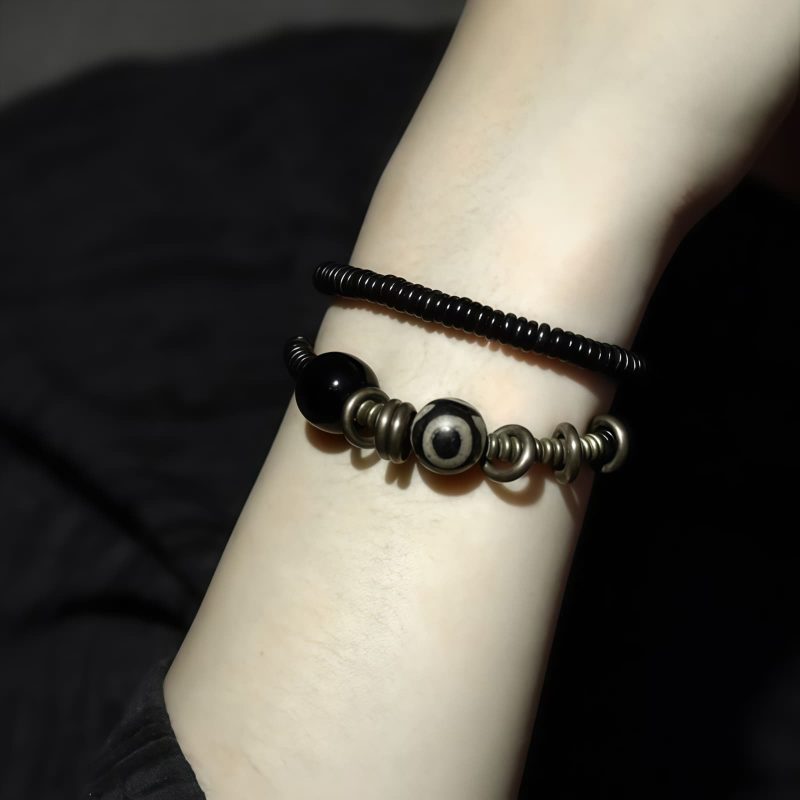 Pulsera Tibetana de Doble Vueltas con Dzi para la Calma Tibetan Dzi Bead Double Wrap Calm Bracelet