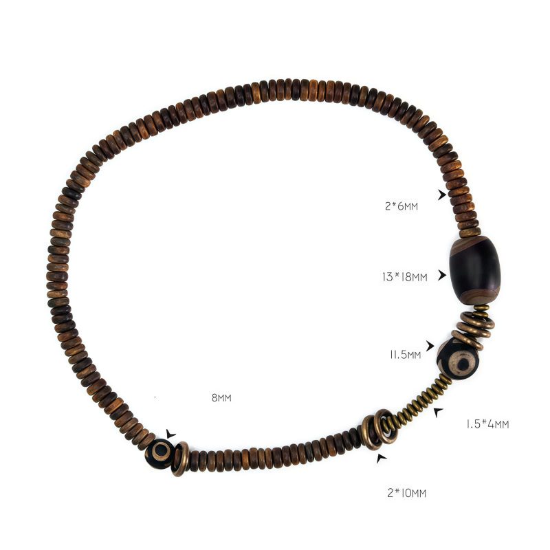 Pulsera Tibetana de Doble Vueltas con Dzi para la Calma Tibetan Dzi Bead Double Wrap Calm Bracelet