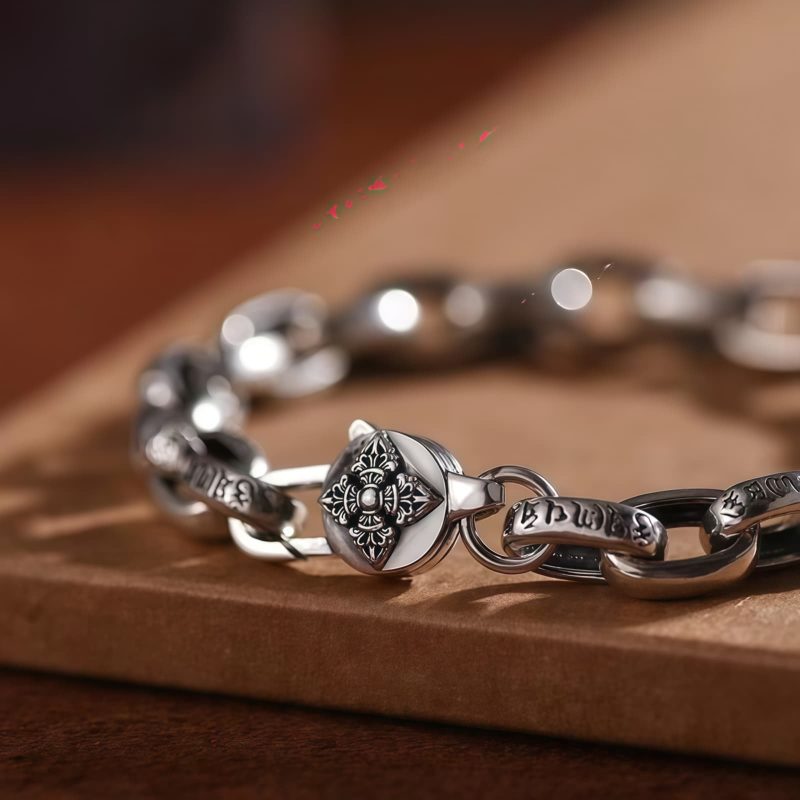 Pulsera de Sabiduría de Cobre Tibetano Om Mani Padme Hum Tibetan Copper Om Mani Padme Hum Wisdom Bracelet
