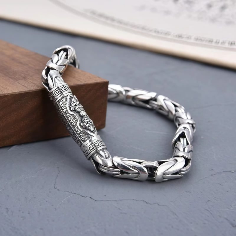Pulsera de Cadena de Cobre Om Mani Padme Hum Tibetana Tibetan Om Mani Padme Hum Copper Chain Bracelet