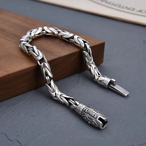 Pulsera de Cadena de Cobre Om Mani Padme Hum Tibetana Pulsera de Cadena de Cobre Om Mani Padme Hum Tibetana