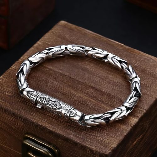 Pulsera de Cadena de Cobre Om Mani Padme Hum Tibetana Pulsera de Cadena de Cobre Om Mani Padme Hum Tibetana