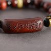 Pulseira de Meditação Tibetana de Sândalo Vermelho "Om Mani Padme Hum" Tibetan Red Sandalwood Om Mani Padme Hum Meditation Bracelet