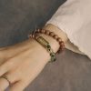 Pulsera de Cuarzo Verde Rutilado y Sándalo Tibetan Green Rutilated Quartz Sandalwood Bracelet