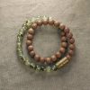 Pulsera de Cuarzo Verde Rutilado y Sándalo Tibetan Green Rutilated Quartz Sandalwood Bracelet