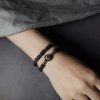 Pulsera Tibetana de Protección con Ojo de Tigre y Roca Volcánica Tibetan Three-eyed Dzi Bead Lava Rock Protection Bracelet