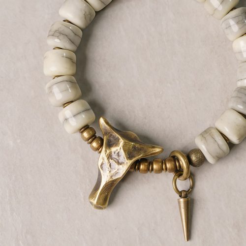 Pulsera Tibetana de Armonía con Hueso de Yak Blanco Pulsera Tibetana de Armonía con Hueso de Yak Blanco