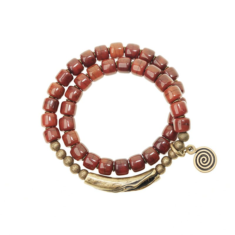 Pulsera de Equilibrio de Hueso de Yeti Tibetano y Cobre Tibetan Yak Bone Copper Balance Bracelet