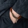 Pulsera de Fuerza de Hueso de Yak Tibetano con Cobre Tibetan Yak Bone Copper Strength Bracelet