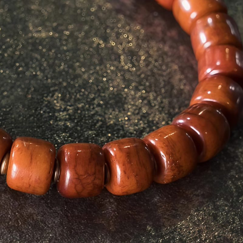 Pulsera de Fuerza de Hueso de Yak Tibetano con Cobre Tibetan Yak Bone Copper Strength Bracelet