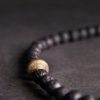 Pulsera de Lava Volcánica Vintage con Ojo de Tigre de Tres Ojos Vintage Lava Rock Healing Bracelet with Three-eyed Dzi Bead