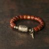 Pulsera de Fuerza Dzi Tibetana de Hueso de Yak Yak Bone Tibetan Dzi Strength Bracelet