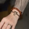 Pulsera Tibetana de Fuerza de Hueso de Yak con Colgante de Cobre Yak Bone Tibetan Strength Bracelet with Copper Pendant