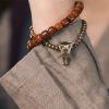 Pulsera Tibetana de Fuerza de Hueso de Yak con Colgante de Cobre Yak Bone Tibetan Strength Bracelet with Copper Pendant