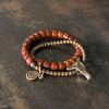 Pulsera Tibetana de Fuerza de Hueso de Yak con Colgante de Cobre Yak Bone Tibetan Strength Bracelet with Copper Pendant
