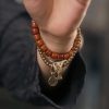 Pulsera Tibetana de Fuerza de Hueso de Yak con Colgante de Cobre Yak Bone Tibetan Strength Bracelet with Copper Pendant