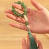 Mala Gelang Mutiara Kuarsa Stroberi Hijau Green Strawberry Quartz Pearl Wrist Mala