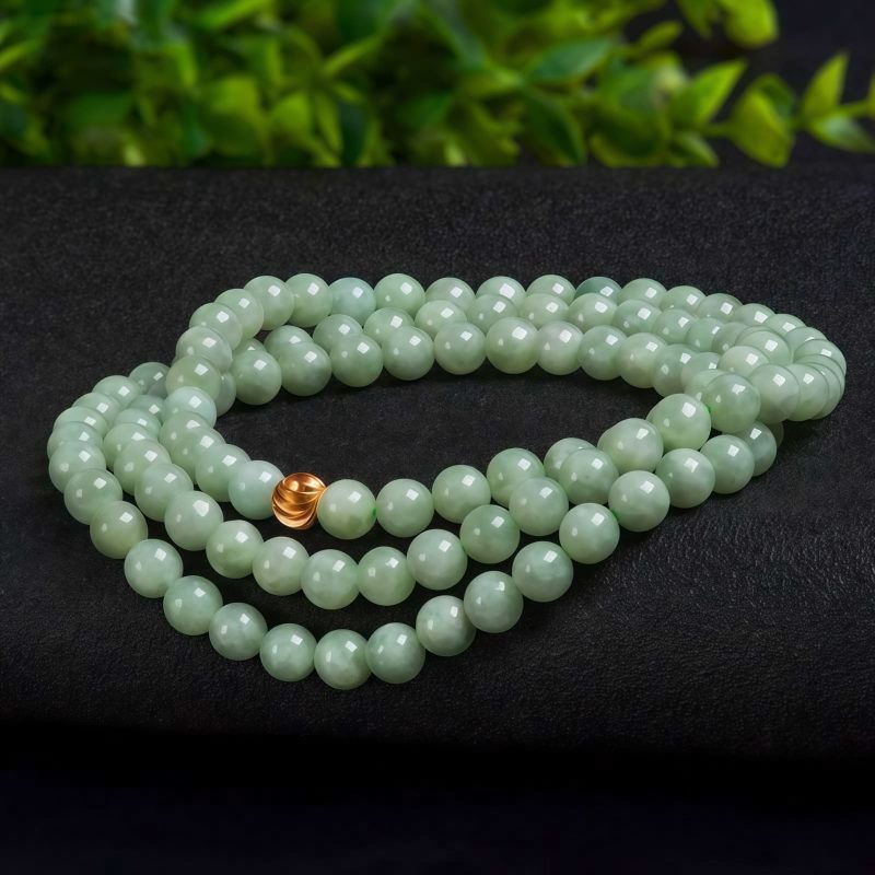 Pulsera de Suerte de Jade Tibetano de 108 Cuentas Tibetan Jade 108 Beads Luck Bracelet
