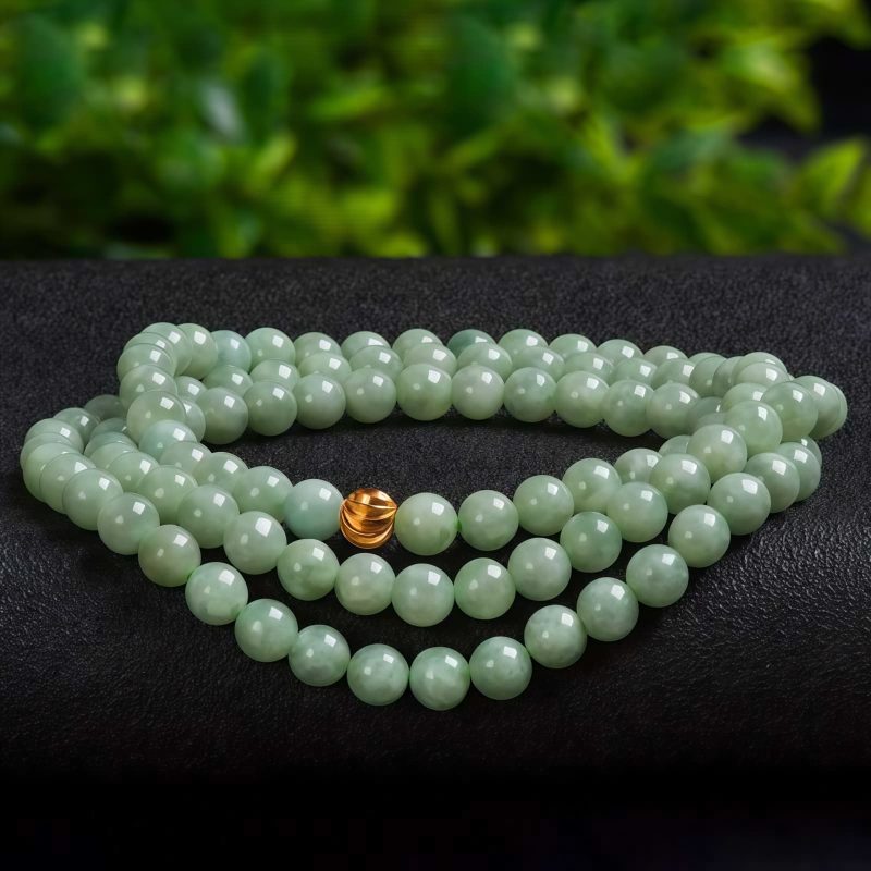 Pulsera de Suerte de Jade Tibetano de 108 Cuentas Tibetan Jade 108 Beads Luck Bracelet