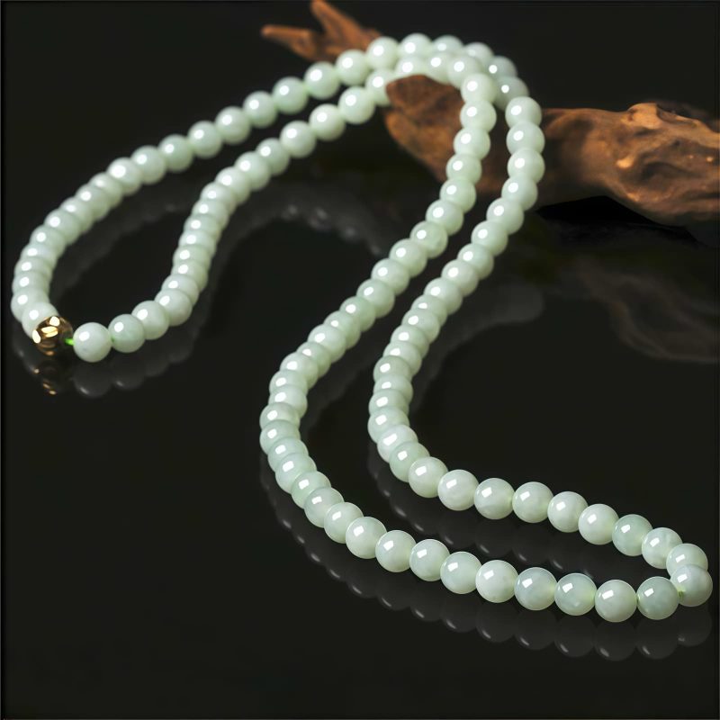 Pulsera de Suerte de Jade Tibetano de 108 Cuentas Tibetan Jade 108 Beads Luck Bracelet