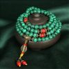 Collar de Mala de Malaquita Tibetana de 108 Cuentas Tibetan Malachite 108 Mala Beads Necklace