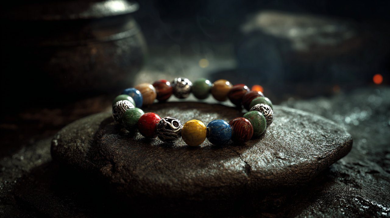 A beautifully crafted five elements bracelet