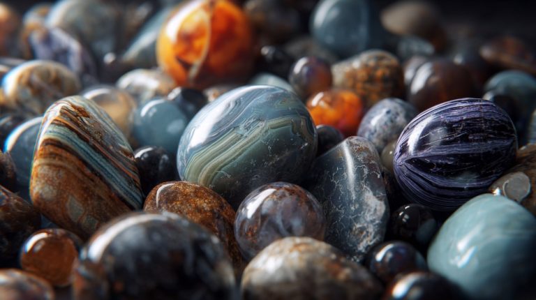 Diverse Agate Stones and Beads Collection