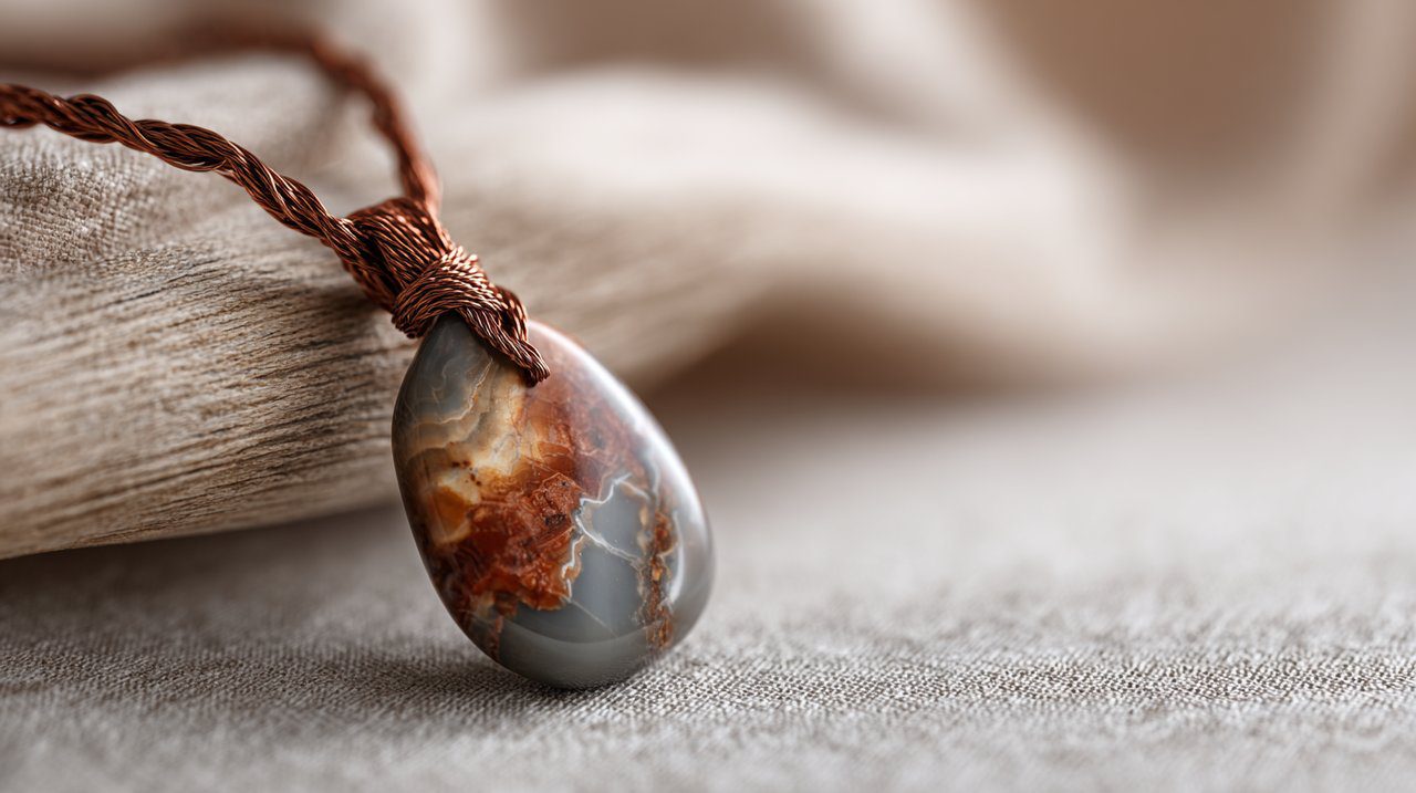 Agate copper jewelry for protection