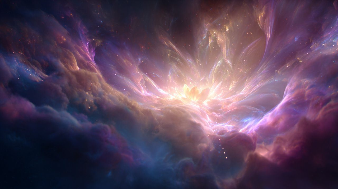 A symbolic representation of the union of wisdom and compassion in Vajrayana Buddhism.