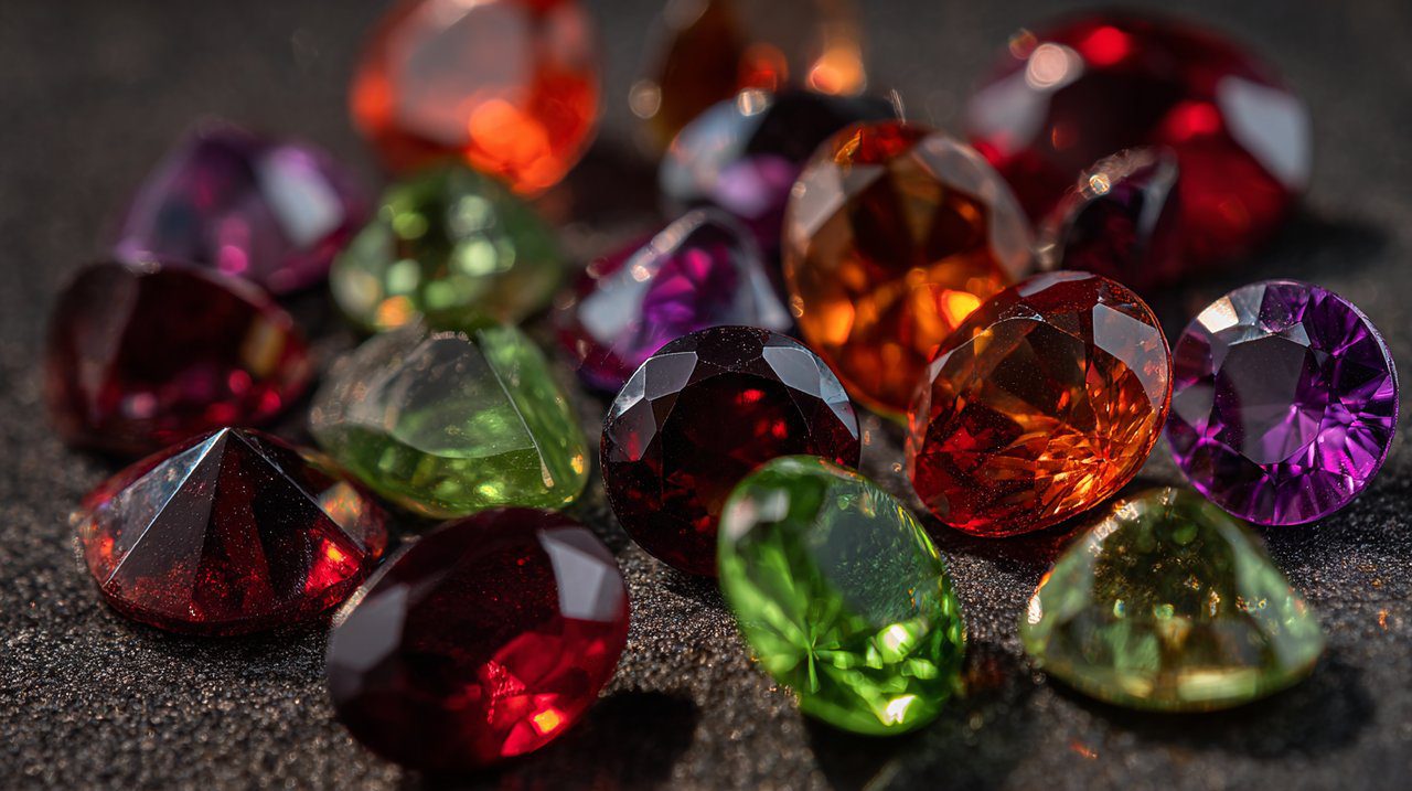Diverse Garnet Gemstones