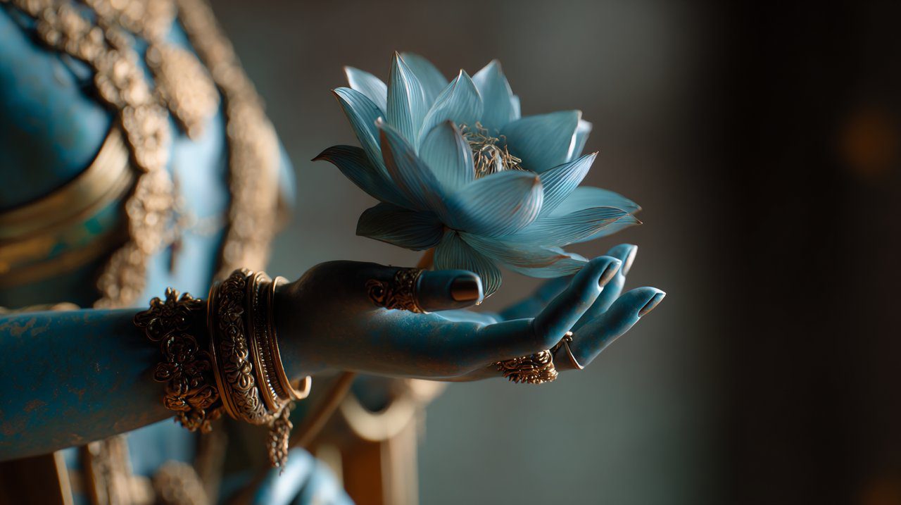 Green Tara's Hands: Blue Lotus and Varada Mudra