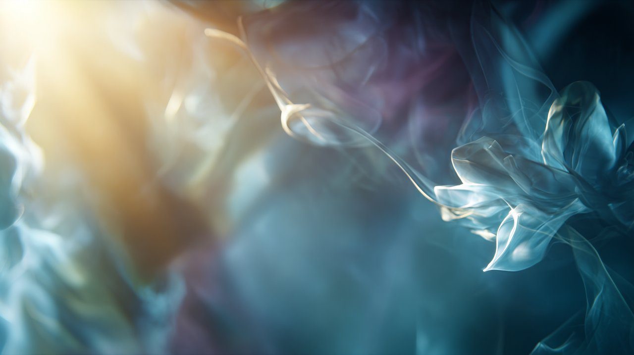 Symbolic image of spiritual connection and inner peace with ethereal light.