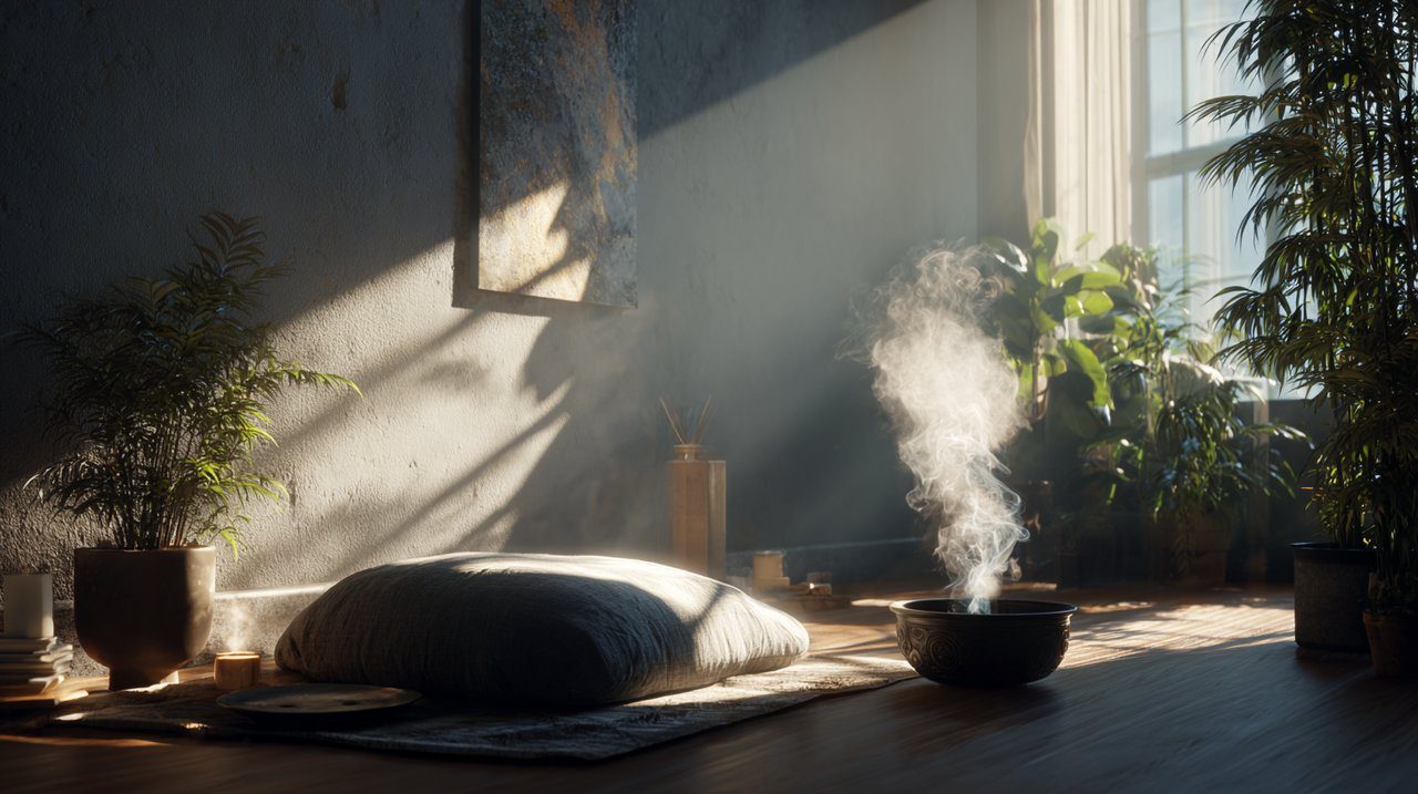 Imagen fotorrealista de varitas de incienso Satya Super Hit encendiéndose.