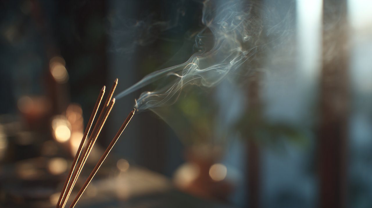 Burning Satya Vanilla Incense
