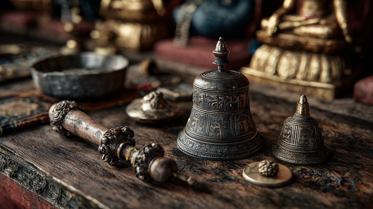 Collection of Traditional Tibetan Ritual Instruments